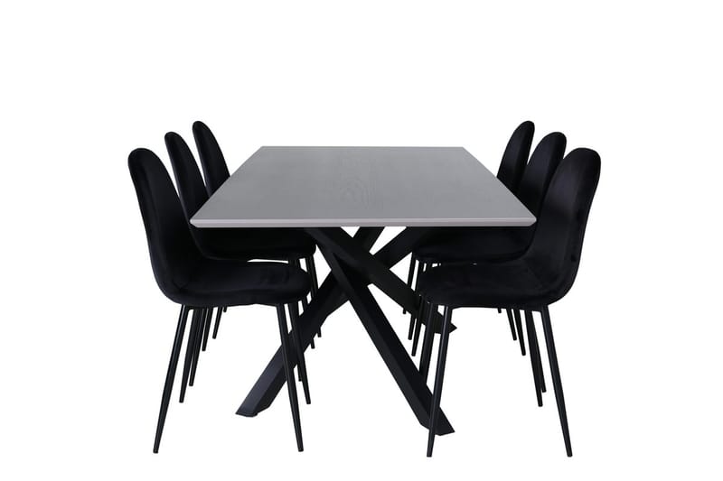 Piazza Matbord 190 cm med 6 Polar Köksstol - Möbler - Matplats - Matgrupp & matbord med stolar