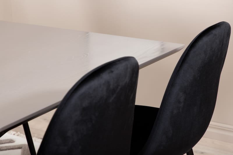 Piazza Matgrupp 180 cm Rektangulär med 6 Polar stolar - Svart - Möbler - Matplats - Matgrupp & matbord med stolar