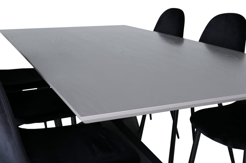 Piazza Matgrupp 180 cm Rektangulär med 6 Polar stolar - Svart - Möbler - Matplats - Matgrupp & matbord med stolar