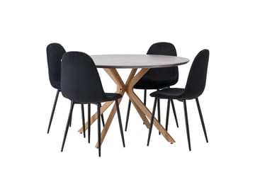 Piazza Matgrupp + 4 stolar - Grå - Möbler - Matplats - Matgrupp & matbord med stolar