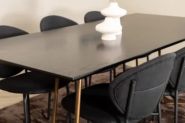 Pipi Matgrupp 190 cm inkl 6 Moncoll Stolar - Svart/Koppar - Möbler - Matplats - Matgrupp & matbord med stolar