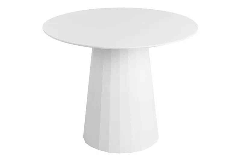 Plato Litet Runt Matbord 100 cm i MDF, Vit