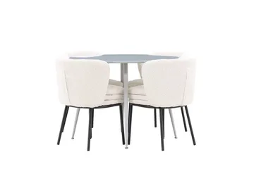 Plaza Matbord 100 cm med 4 Agnes Matstol - Möbler - Matplats - Matgrupp & matbord med stolar