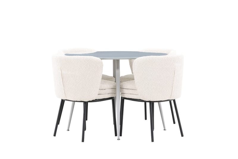 Plaza Matbord 100 cm med 4 Agnes Matstol - Möbler - Matplats - Matgrupp & matbord med stolar