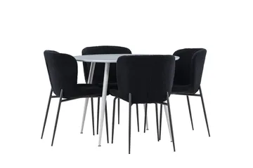 Plaza Matbord 100 cm med 4 Modesto Matstol - Möbler - Matplats - Matgrupp & matbord med stolar