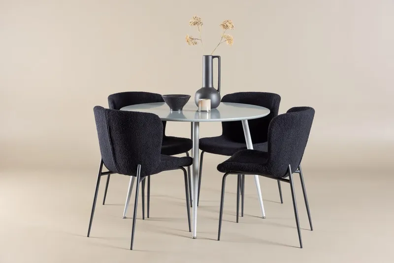 Plaza Matbord 100 cm med 4 Modesto Matstol
