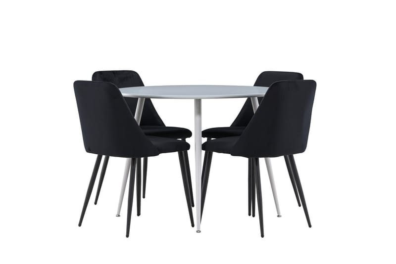 Plaza Matbord 100 cm med 4 Night Matstol - Möbler - Matplats - Matgrupp & matbord med stolar