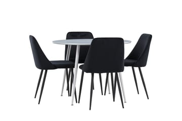 Plaza Matbord 100 cm med 4 Night Matstol - Möbler - Matplats - Matgrupp & matbord med stolar