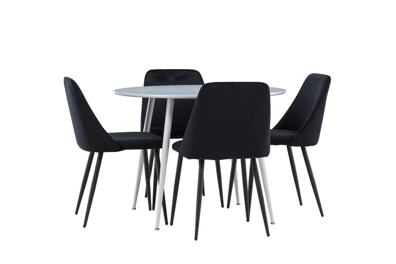 Plaza Matbord 100 cm med 4 Night Matstol - Möbler - Matplats - Matgrupp & matbord med stolar
