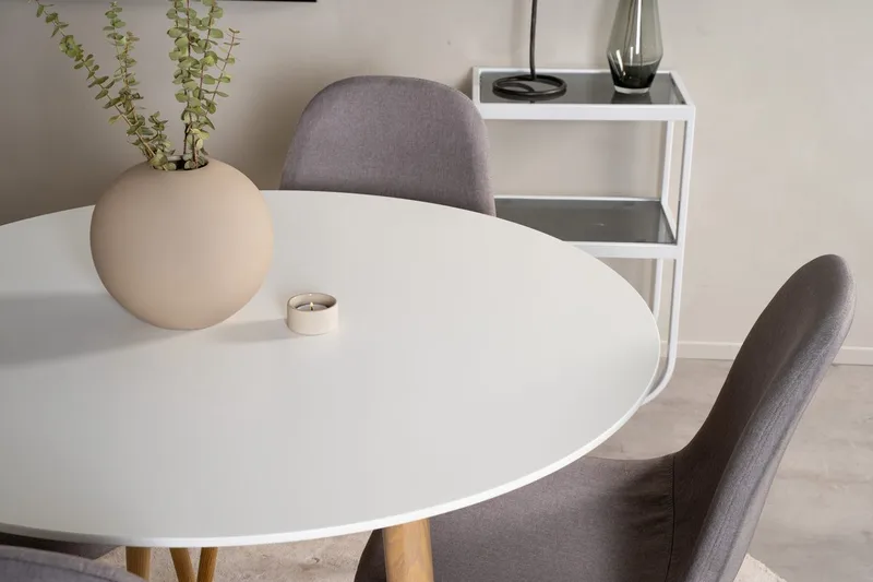 Plaza Matbord 100 cm med 4 Polar Matstol - Möbler - Matplats - Matgrupp & matbord med stolar