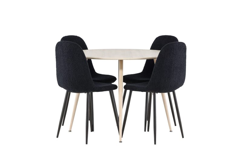 Plaza Matbord 100 cm med 4 Polar Matstol - Möbler - Matplats - Matgrupp & matbord med stolar