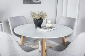 Plaza Matbord 100 cm med 4 Plaza Matstol - Möbler - Matplats - Matgrupp & matbord med stolar