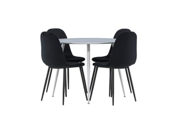 Plaza Matbord 100 cm med 4 Polar Köksstol - Möbler - Matplats - Matgrupp & matbord med stolar