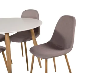 Plaza Matbord 100 cm med 4 Polar Matstol - Möbler - Matplats - Matgrupp & matbord med stolar