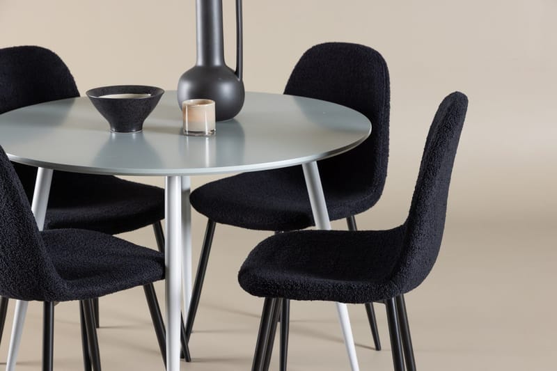 Plaza Matbord 100 cm med 4 Polar Matstol - Möbler - Matplats - Matgrupp & matbord med stolar