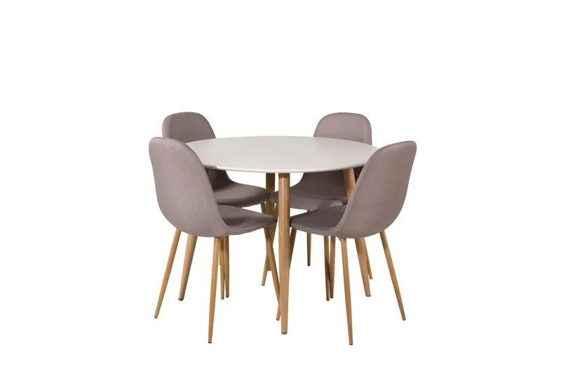 Plaza Matbord 100 cm med 4 Polar Matstol - Möbler - Matplats - Matgrupp & matbord med stolar