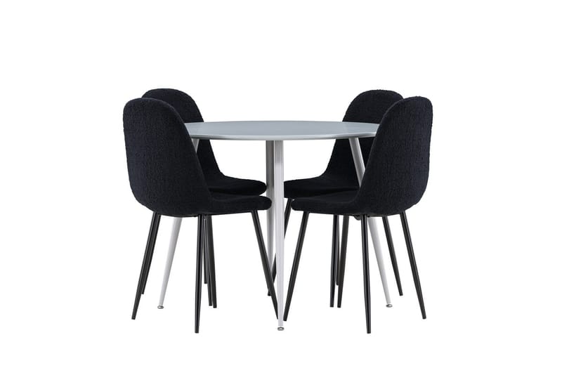 Plaza Matbord 100 cm med 4 Polar Matstol - Möbler - Matplats - Matgrupp & matbord med stolar