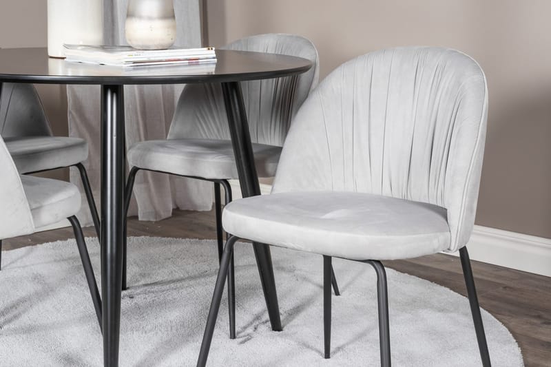 Plaza Matbord 100x100 cm med 4 Wrinkles Matstol - Möbler - Matplats - Matgrupp & matbord med stolar
