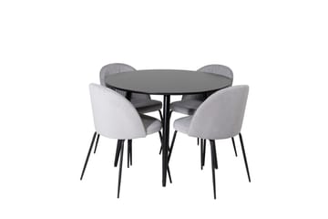 Plaza Matbord 100x100 cm med 4 Wrinkles Matstol - Möbler - Matplats - Matgrupp & matbord med stolar