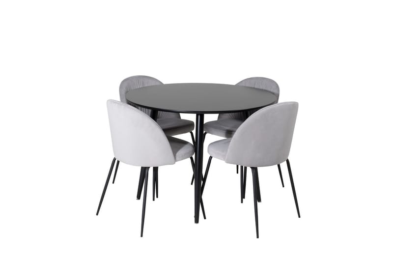 Plaza Matbord 100x100 cm med 4 Wrinkles Matstol - Möbler - Matplats - Matgrupp & matbord med stolar