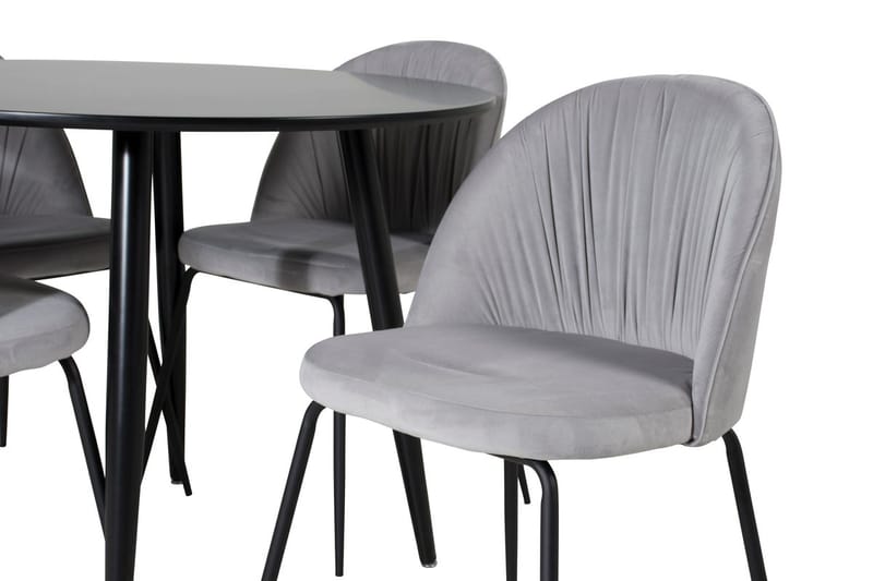 Plaza Matbord 100x100 cm med 4 Wrinkles Matstol - Möbler - Matplats - Matgrupp & matbord med stolar
