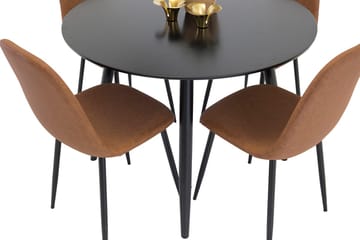 Plaza Matbord 100x100 cm med 4 Polar Köksstol - Möbler - Matplats - Matgrupp & matbord med stolar