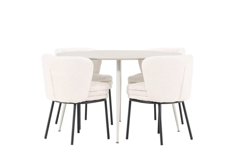 Plaza Matbord 120 cm med 4 Agnes Matstol - Möbler - Matplats - Matgrupp & matbord med stolar