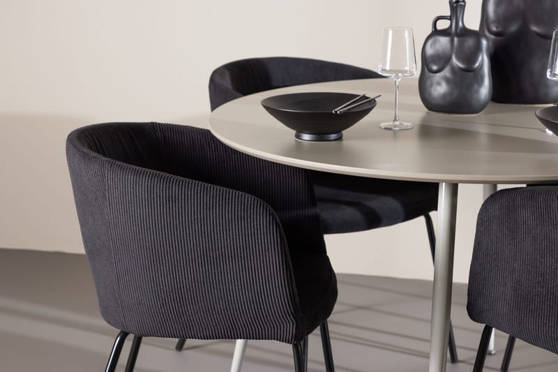 Plaza Matbord 120 cm med 4 Berit Karmstol - Möbler - Matplats - Matgrupp & matbord med stolar