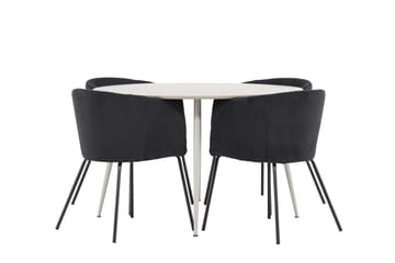 Plaza Matbord 120 cm med 4 Berit Karmstol - Möbler - Matplats - Matgrupp & matbord med stolar