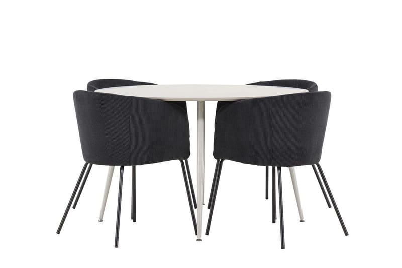 Plaza Matbord 120 cm med 4 Berit Karmstol - Möbler - Matplats - Matgrupp & matbord med stolar