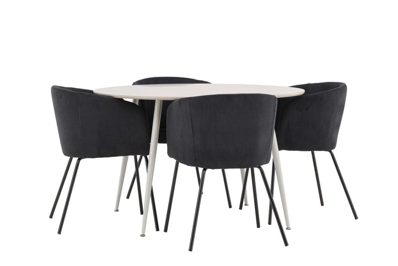 Plaza Matbord 120 cm med 4 Berit Karmstol - Möbler - Matplats - Matgrupp & matbord med stolar