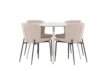 Plaza Matbord 120 cm med 4 Modesto Matstol - Möbler - Matplats - Matgrupp & matbord med stolar