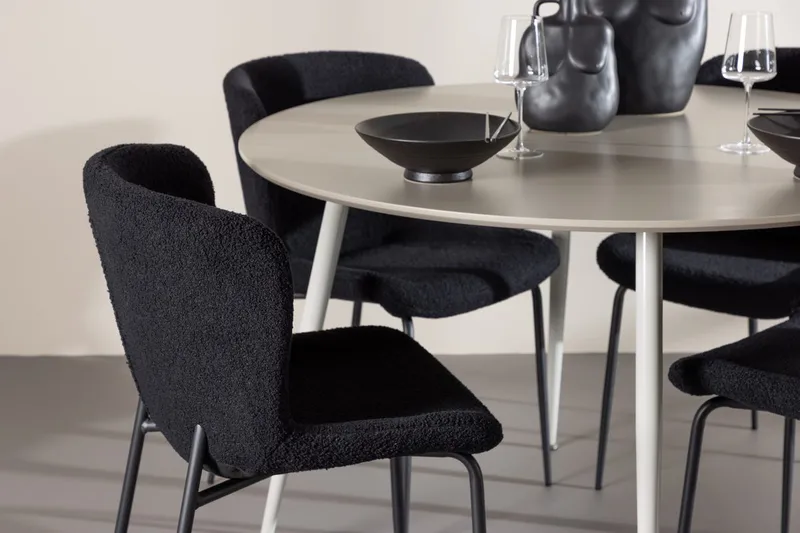 Plaza Matbord 120 cm med 4 Modesto Matstol
