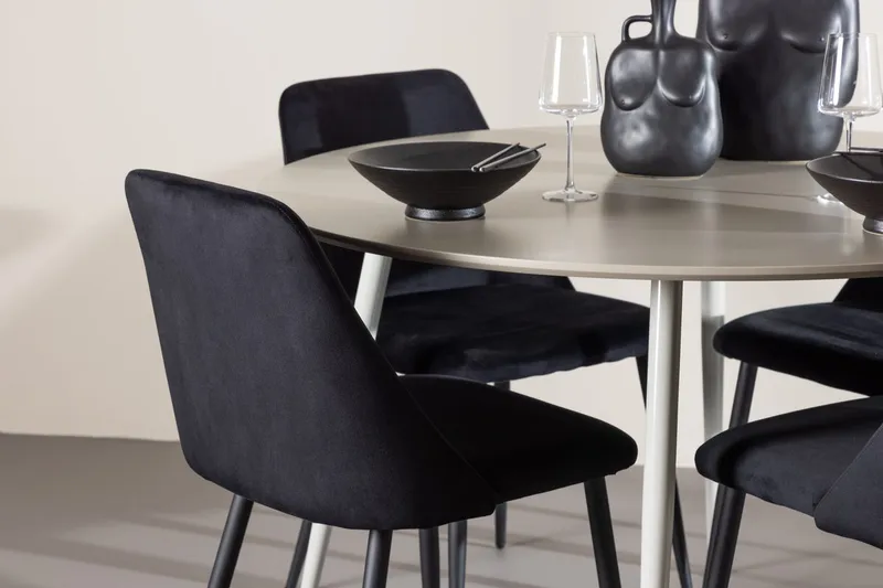 Plaza Matbord 120 cm med 4 Night Matstol - Möbler - Matplats - Matgrupp & matbord med stolar