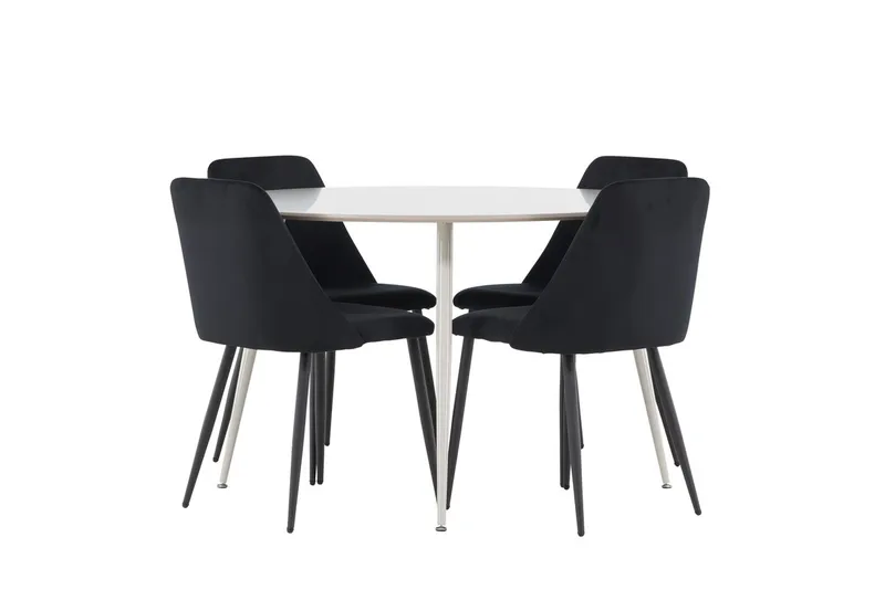 Plaza Matbord 120 cm med 4 Night Matstol - Möbler - Matplats - Matgrupp & matbord med stolar