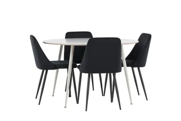 Plaza Matbord 120 cm med 4 Night Matstol - Möbler - Matplats - Matgrupp & matbord med stolar