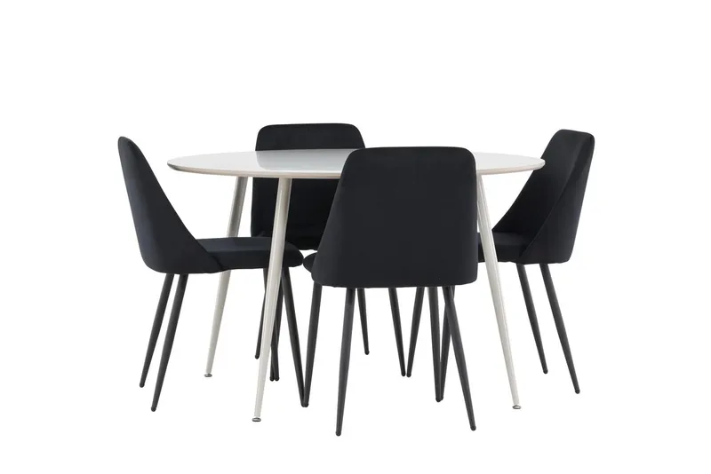 Plaza Matbord 120 cm med 4 Night Matstol - Möbler - Matplats - Matgrupp & matbord med stolar
