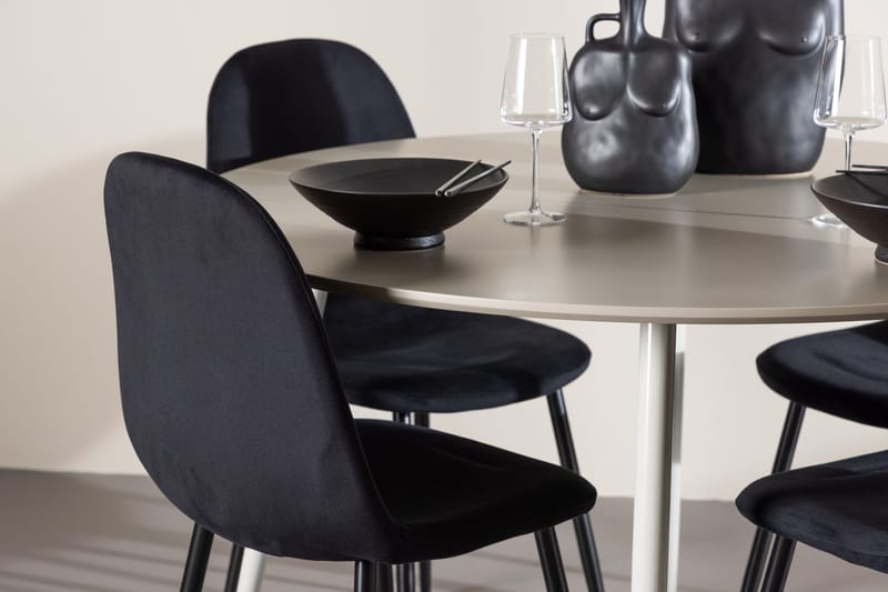 Plaza Matbord 120 cm med 4 Polar Köksstol - Möbler - Matplats - Matgrupp & matbord med stolar