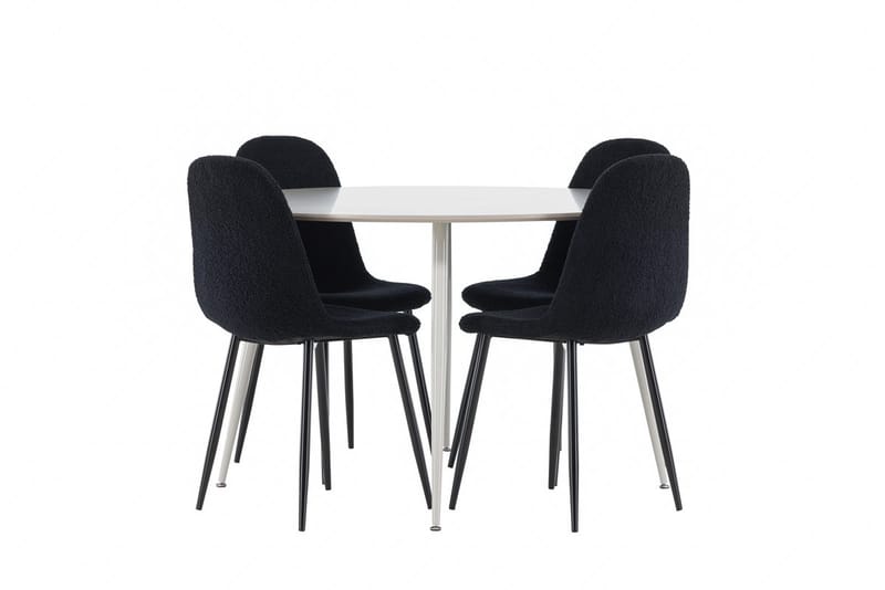 Plaza Matbord 120 cm med 4 Polar Matstol - Möbler - Matplats - Matgrupp & matbord med stolar