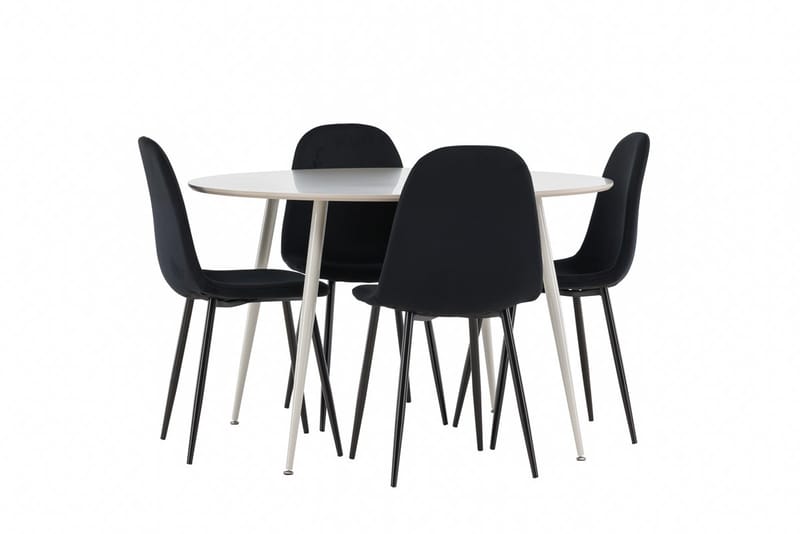 Plaza Matbord 120 cm med 4 Polar Köksstol - Möbler - Matplats - Matgrupp & matbord med stolar