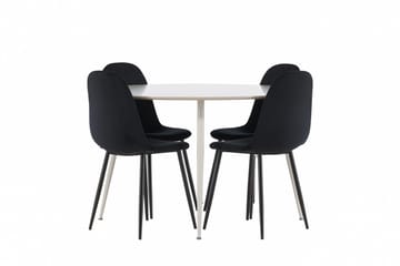 Plaza Matbord 120 cm med 4 Polar Köksstol - Möbler - Matplats - Matgrupp & matbord med stolar