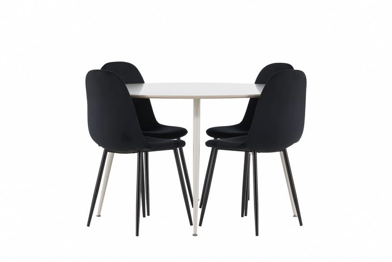 Plaza Matbord 120 cm med 4 Polar Köksstol - Möbler - Matplats - Matgrupp & matbord med stolar