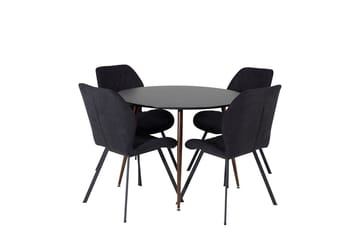 Plaza Matbord Runt med 4 Gemma Matstol - Möbler - Matplats - Matgrupp & matbord med stolar