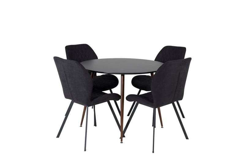 Plaza Matbord Runt med 4 Gemma Matstol - Möbler - Matplats - Matgrupp & matbord med stolar