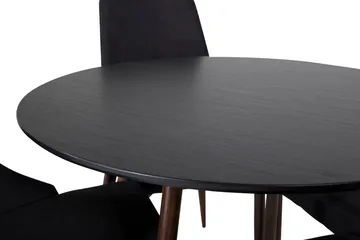 Plaza Matbord Runt med 4 Leone Matstol - Möbler - Matplats - Matgrupp & matbord med stolar