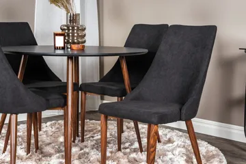Plaza Matbord Runt med 4 Leone Matstol - Möbler - Matplats - Matgrupp & matbord med stolar