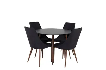 Plaza Matbord Runt med 4 Leone Matstol - Möbler - Matplats - Matgrupp & matbord med stolar