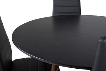 Plaza Matbord Runt med 4 Slim Matstol - Möbler - Matplats - Matgrupp & matbord med stolar