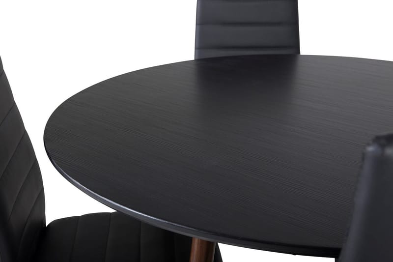 Plaza Matbord Runt med 4 Slim Matstol - Möbler - Matplats - Matgrupp & matbord med stolar