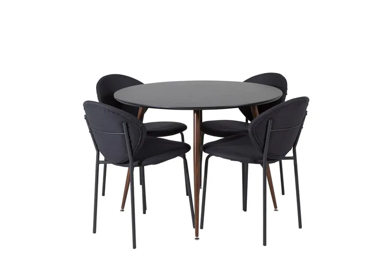 Plaza Matbord Runt med 4 Vault Matstol - Möbler - Matplats - Matgrupp & matbord med stolar